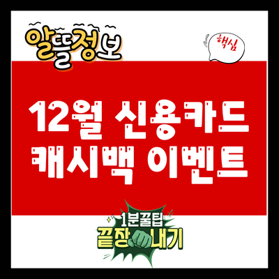 12월 신용카드 캐시백 이벤트