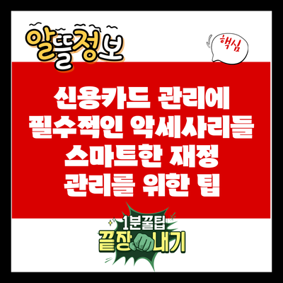 신용카드 관리에 필수적인 악세사리들: 스마트한 재정 관리를 위한 팁