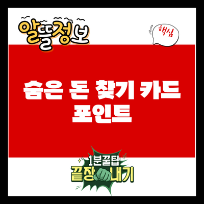 숨은 돈 찾기: 카드 포인트