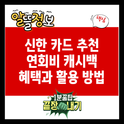 신한 카드 추천: 연회비 캐시백 혜택과 활용 방법