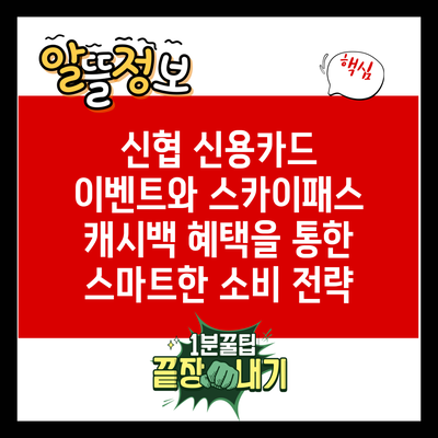 신협 신용카드 이벤트와 스카이패스 캐시백 혜택을 통한 스마트한 소비 전략