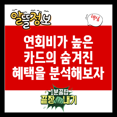 연회비가 높은 카드의 숨겨진 혜택을 분석해보자