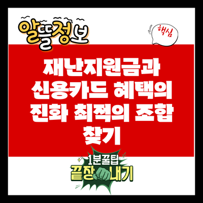 재난지원금과 신용카드 혜택의 진화: 최적의 조합 찾기
